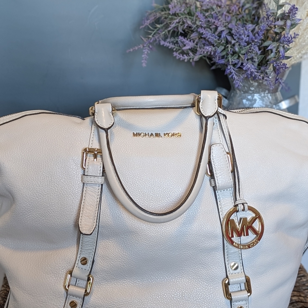 Michael Kors Cream Leather Tote Bag